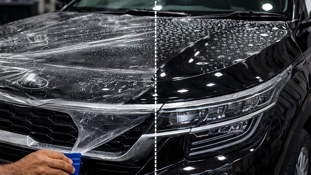 Comparison of paint protection film and ceramic coating on Indian cars