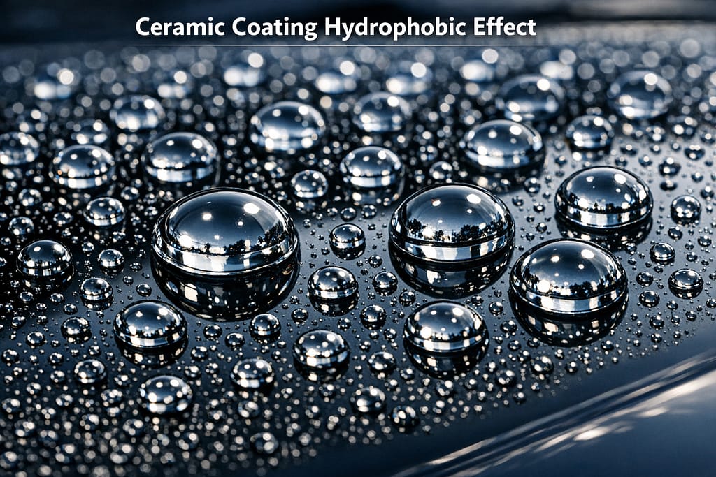 ceramic coating water beading effect.